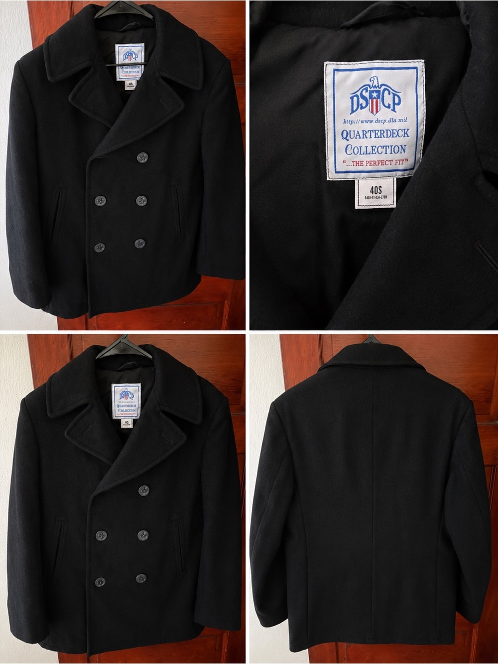 Authentic U.S. Navy Style DSCP Quarterdeck Wool Peacoat | Men’s 40S |